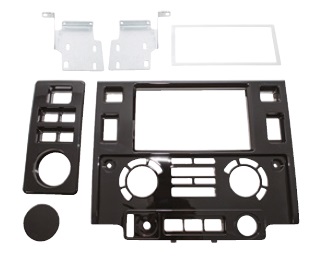 Puma Double DIN Unit Fascia - Piano Black (Britpart) Defender '07 onwards - DA2608
